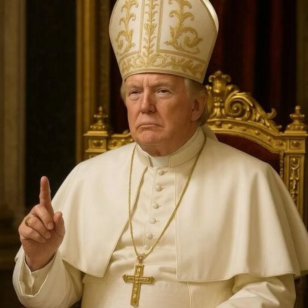 Trump criticised after posting AI image of himself as Pope