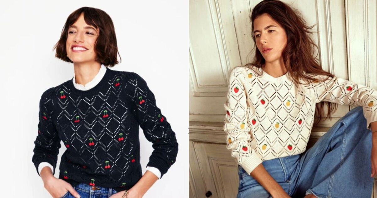 Boden shoppers rush to buy &#039;beautiful&#039; embroidered jumper in both colours with 15% off