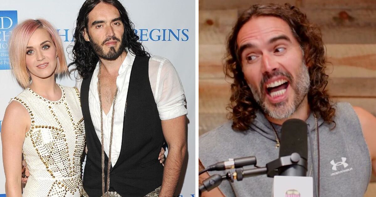 Russell Brand quips &#039;am I allowed to say that?&#039; as he makes Katy Perry sex joke