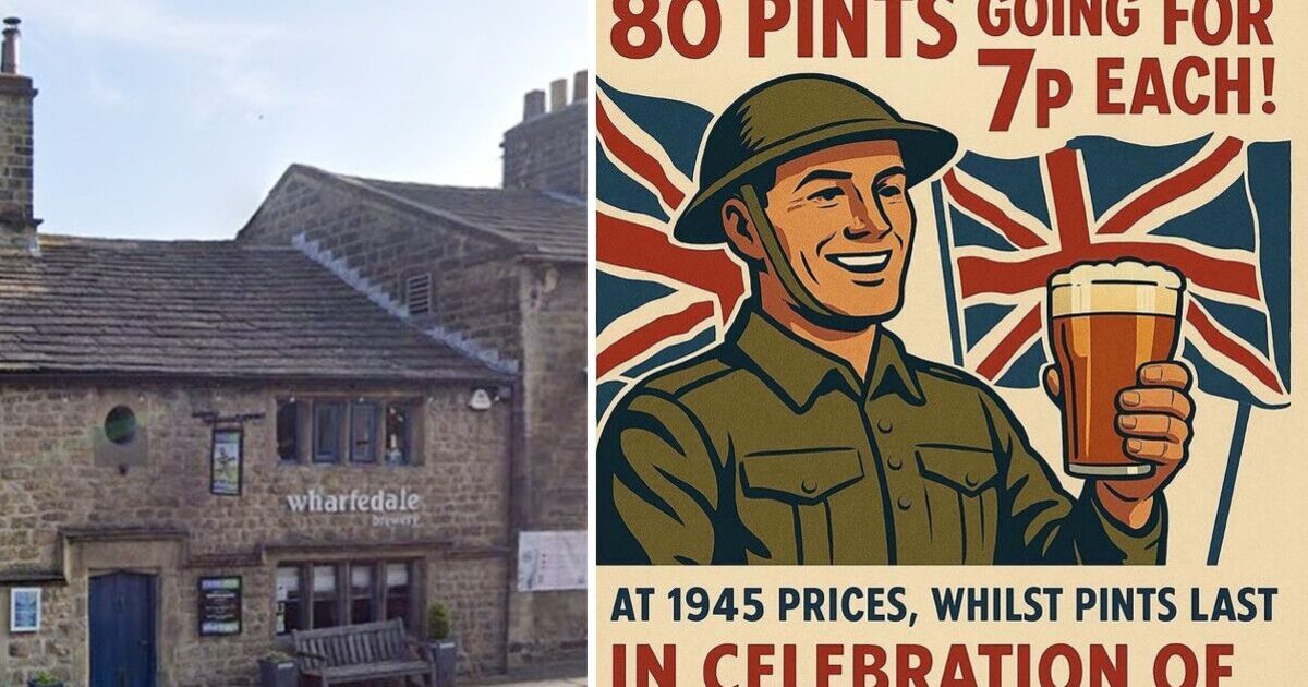 One UK pub selling pints for just 7p to celebrate VE Day