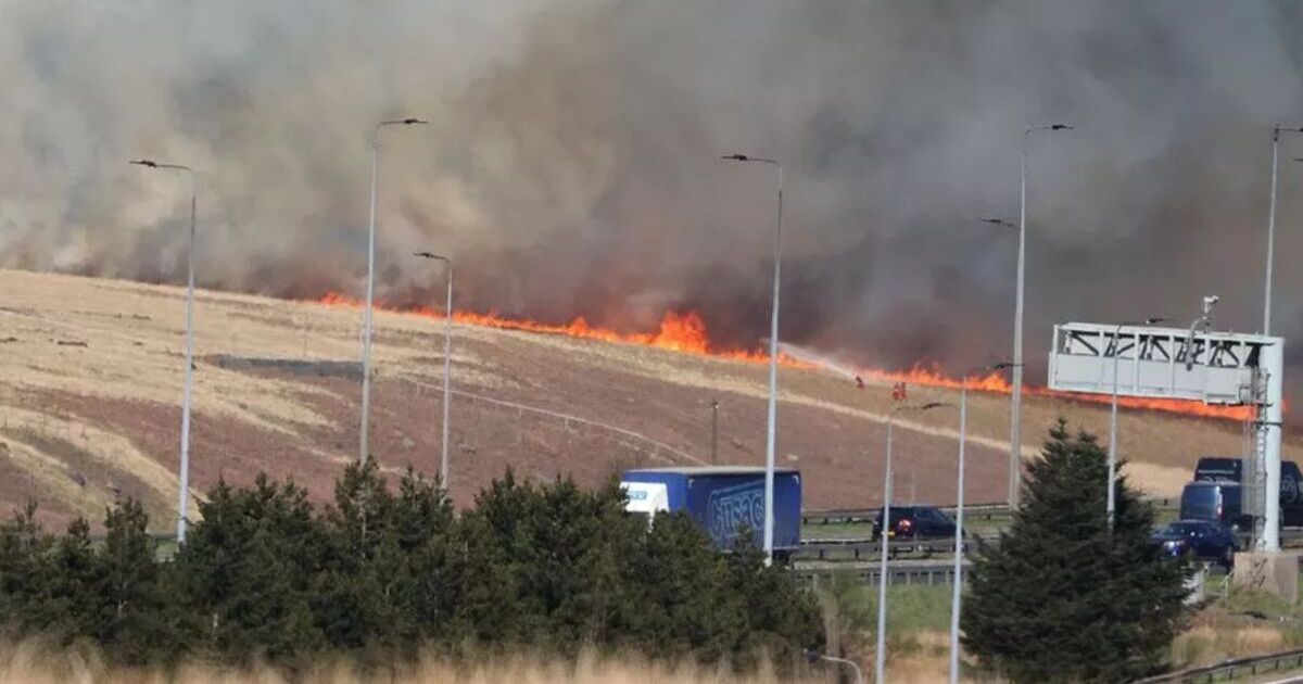 M62 traffic LIVE: Road closures still in place as fire rips through moor