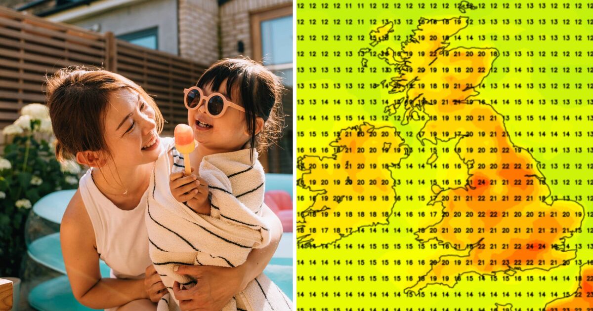 Hot weather maps reveal 24C Iberian blast hitting UK as far north as Manchester