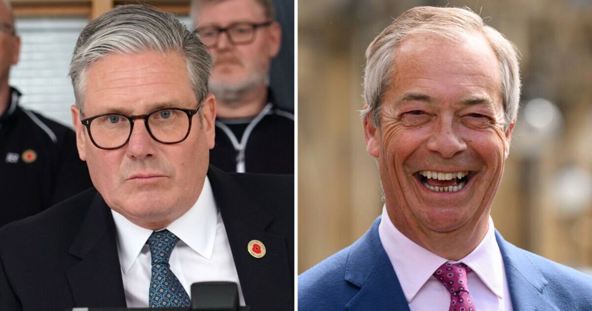 Nigel Farage gives Keir Starmer huge reason to worry in bombshell new poll